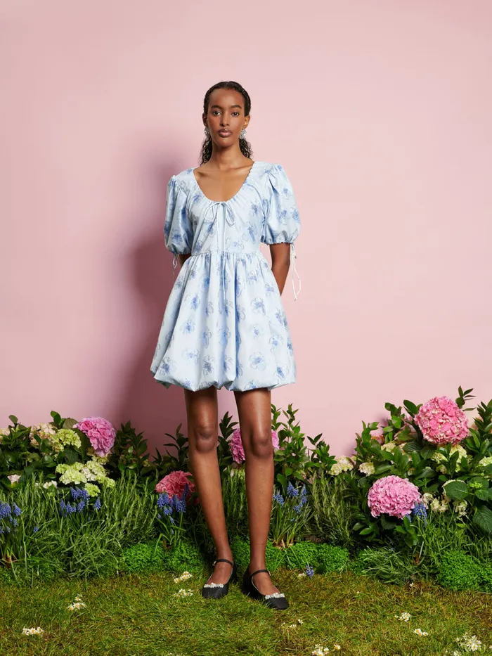 Women DREAM Lily Floral Mini Dress Cornflower Blue Sister Jane Dresses