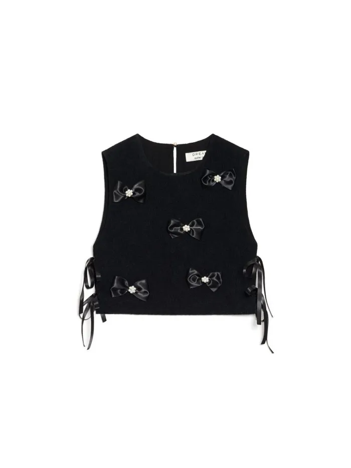 Women DREAM Little Things Vest Top Ebony Black Sister Jane Tops