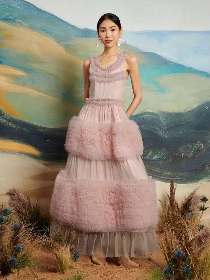 Women DREAM Montana Tulle Midi Dress Blush Pink Sister Jane Dresses