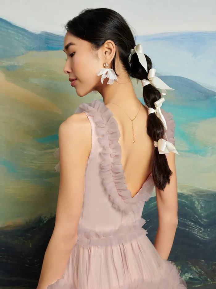 Women DREAM Montana Tulle Midi Dress Blush Pink Sister Jane Dresses