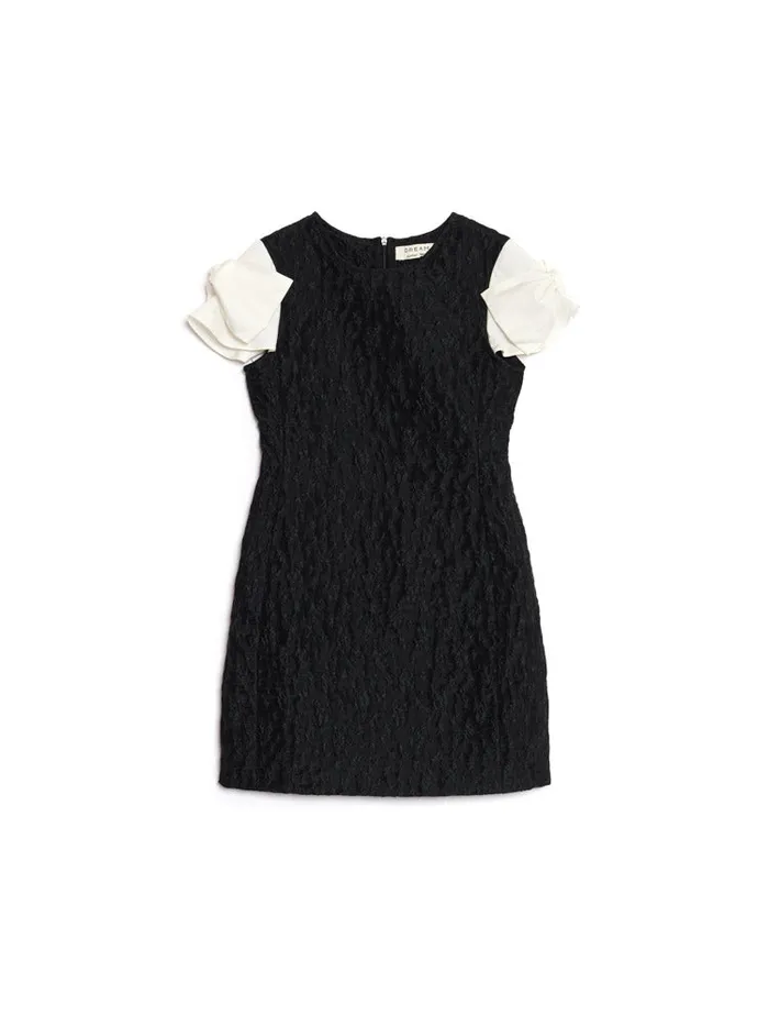 Women DREAM Paddock Jacquard Mini Dress Coal Black Sister Jane Dresses