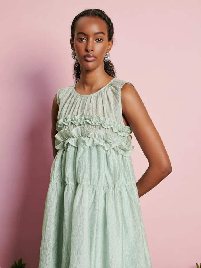 Women DREAM Perdita Organza Midi Dress Sage Green Sister Jane Dresses