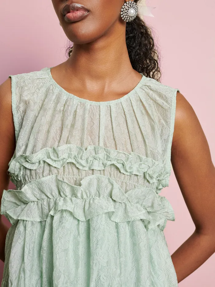 Women DREAM Perdita Organza Midi Dress Sage Green Sister Jane Dresses