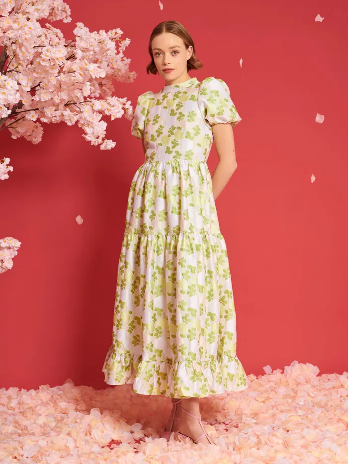 Women DREAM Picnic Jacquard Maxi Dress Pastel Green U0026 Ivory Sister Jane Dresses
