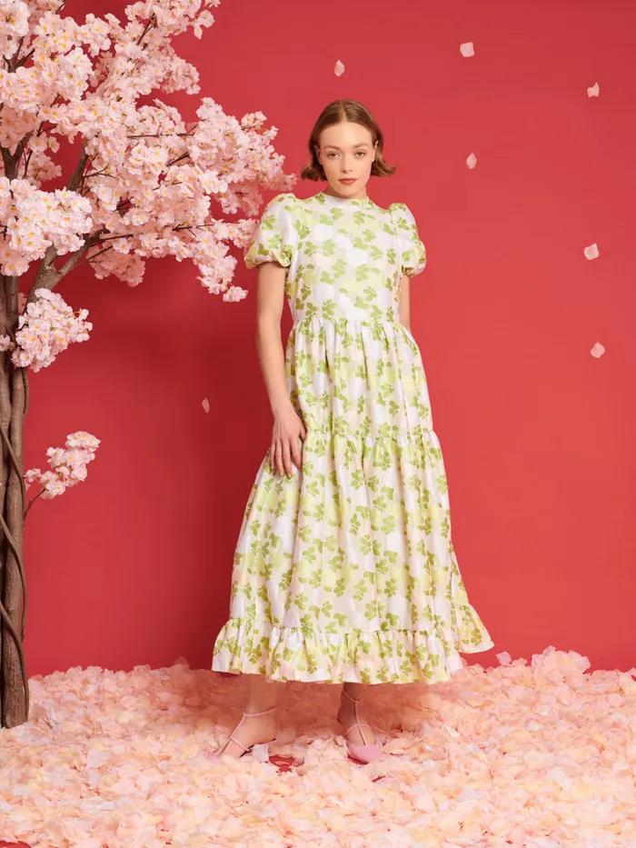 Women DREAM Picnic Jacquard Maxi Dress Pastel Green U0026 Ivory Sister Jane Dresses