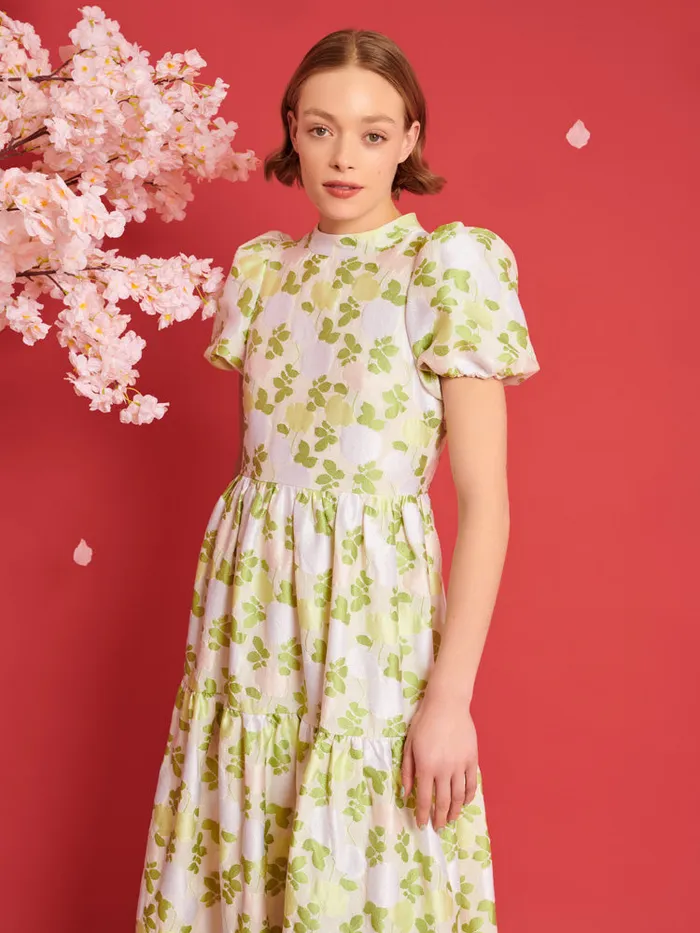 Women DREAM Picnic Jacquard Maxi Dress Pastel Green U0026 Ivory Sister Jane Dresses