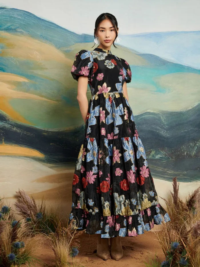 Women DREAM Poetic Jacquard Midi Dress Multicolor Sister Jane Dresses