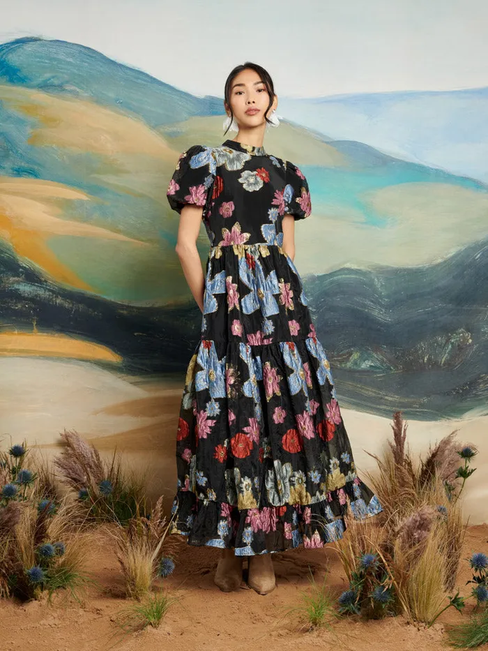 Women DREAM Poetic Jacquard Midi Dress Multicolor Sister Jane Dresses