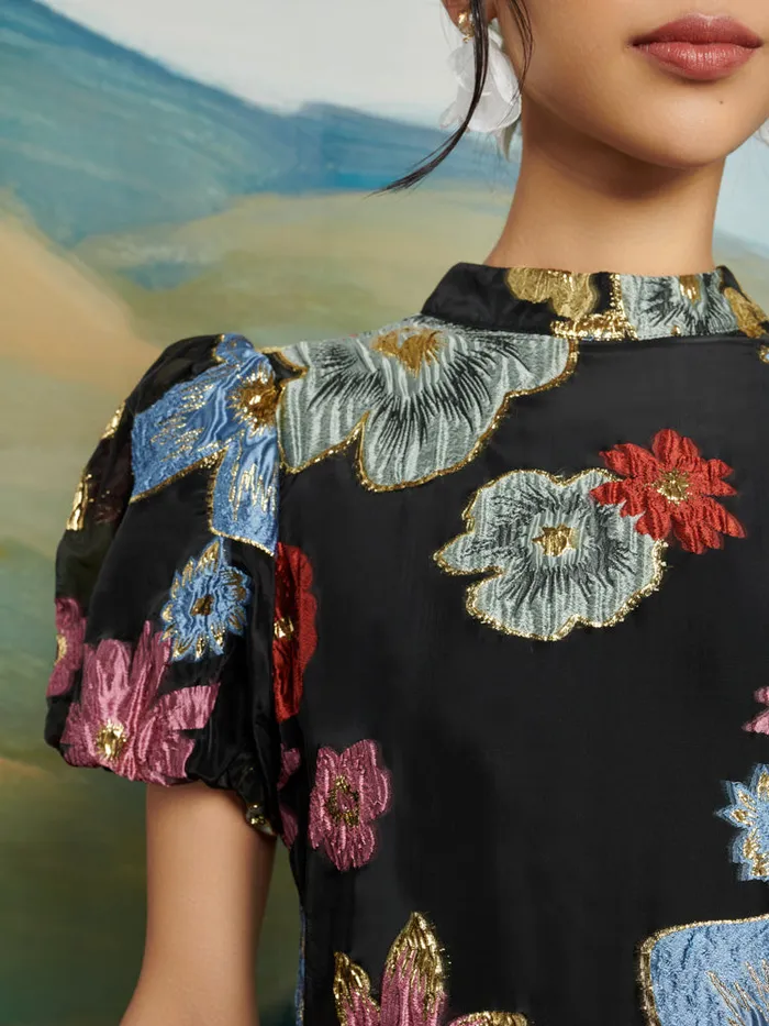 Women DREAM Poetic Jacquard Midi Dress Multicolor Sister Jane Dresses