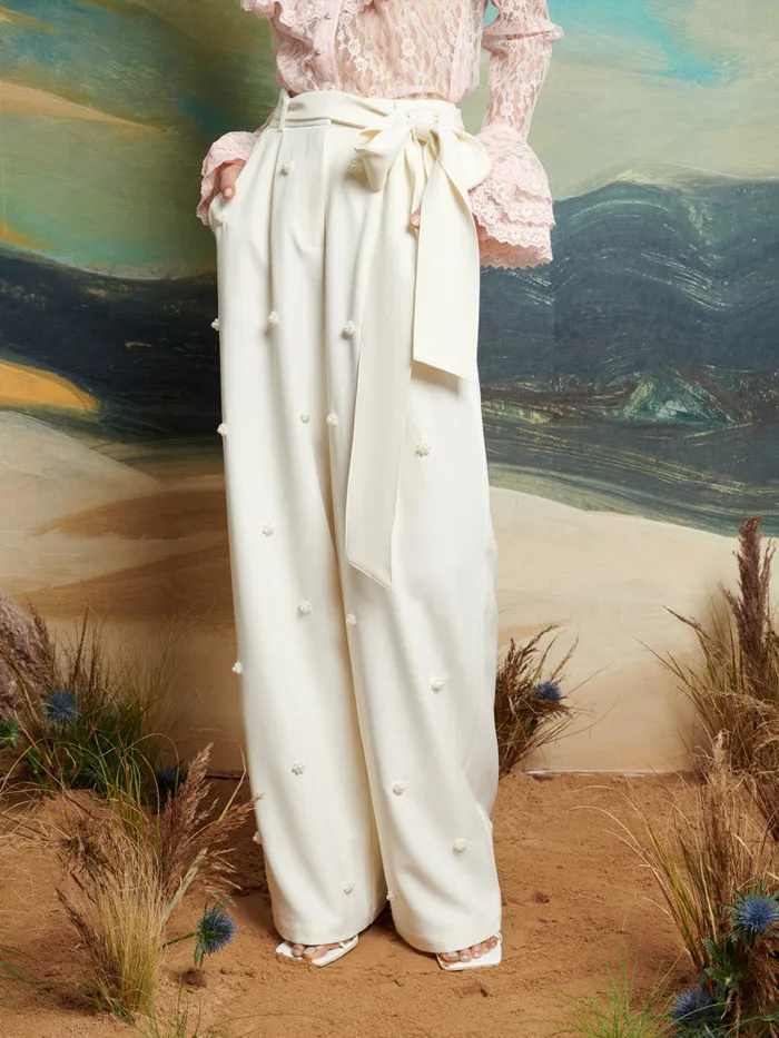 Women DREAM Polo Pearl Trousers Vintage Cream Sister Jane Bottoms