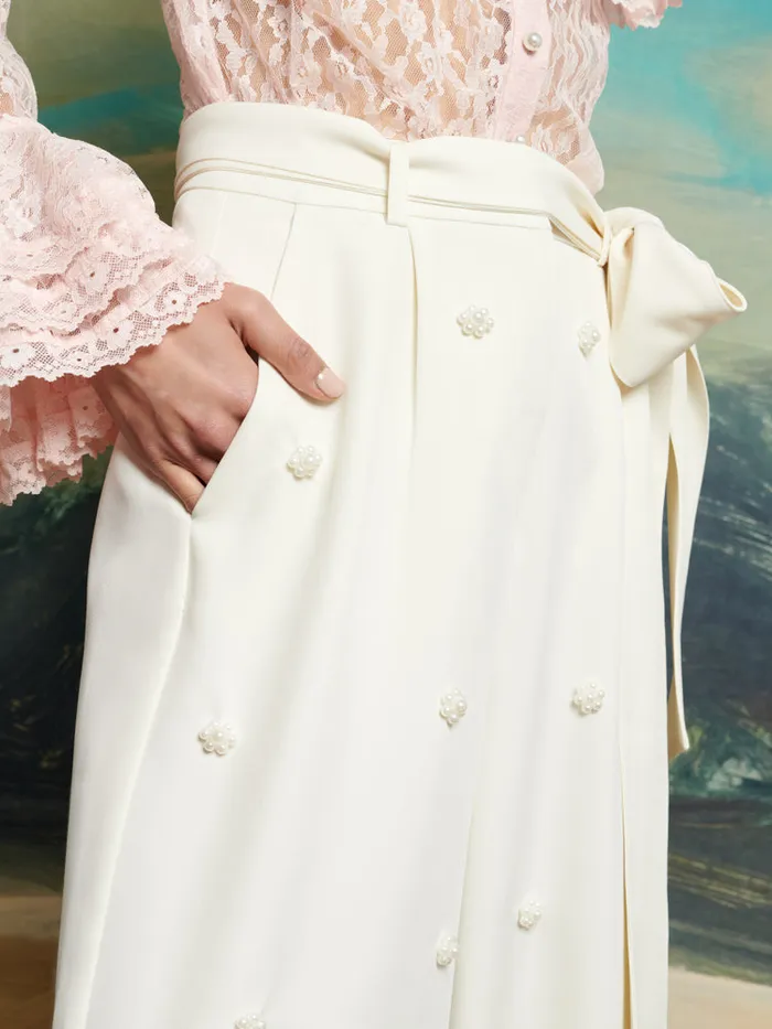 Women DREAM Polo Pearl Trousers Vintage Cream Sister Jane Bottoms