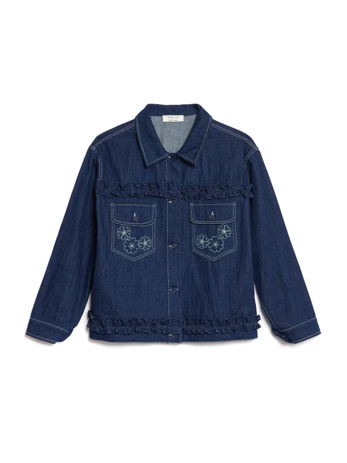 Women DREAM Rosie Denim Embroidery Jacket Raw Denim Sister Jane Jackets