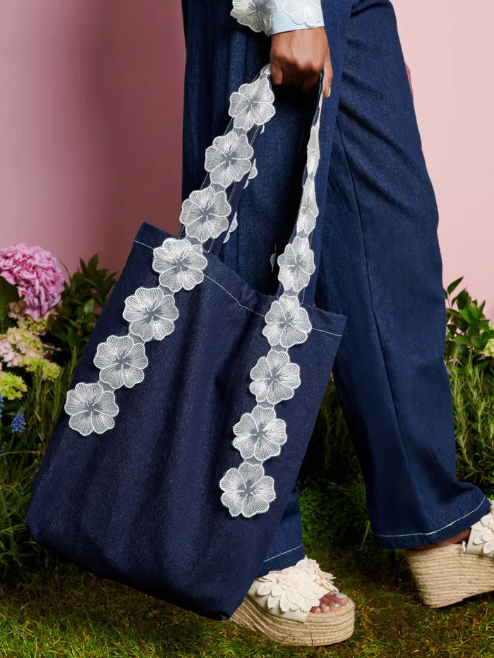 Women DREAM Rosie Denim Tote Bag Raw Denim Sister Jane
