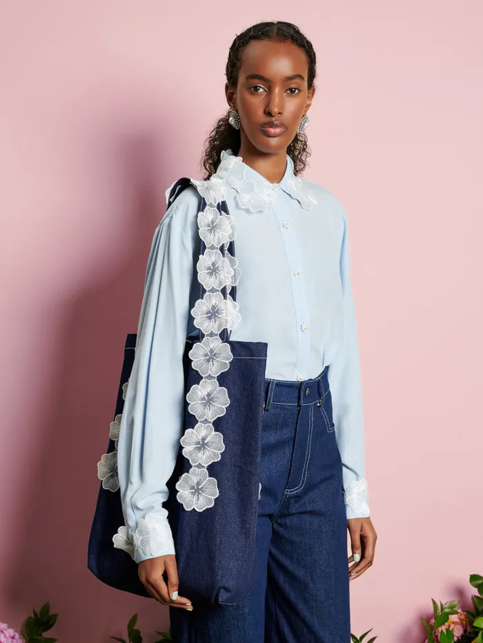 Women DREAM Rosie Denim Tote Bag Raw Denim Sister Jane