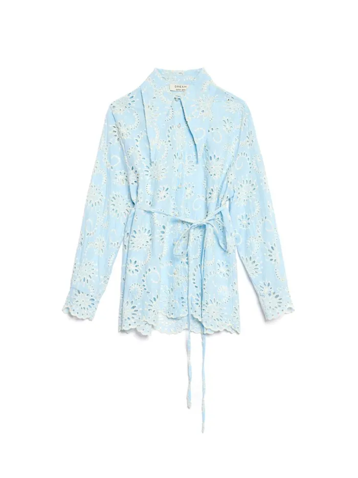 Women DREAM Rosslyn Embroidered Shirt Clear Blue Sister Jane Tops