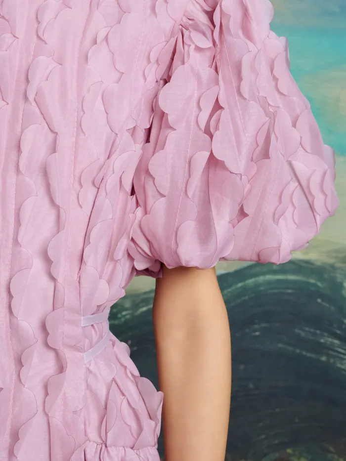 Women DREAM Roundup Ruffle Midi Dress True Pink Sister Jane Dresses