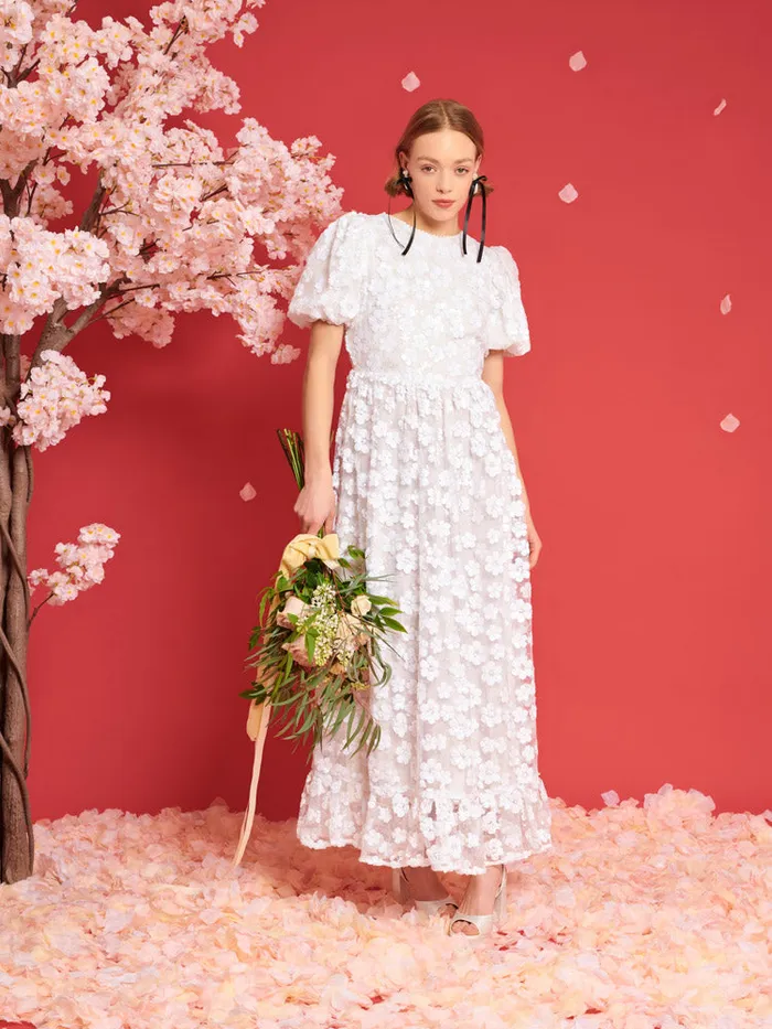Women DREAM Swan Sequin Maxi Dress Crystal White Sister Jane Dresses