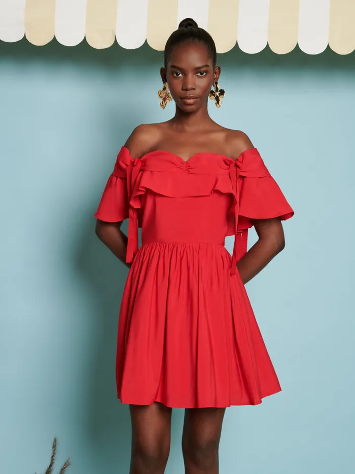 Women DREAM Watermelon Bow Mini Dress Ruby Red Sister Jane Dresses