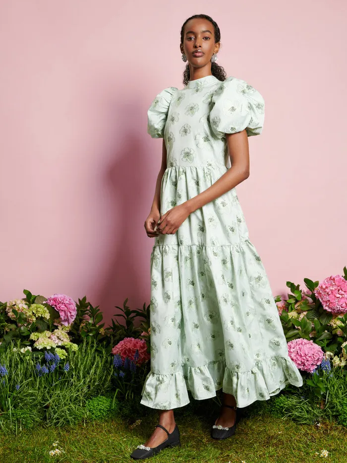 Women DREAM Willow Floral Midi Dress Sage Green Sister Jane Dresses