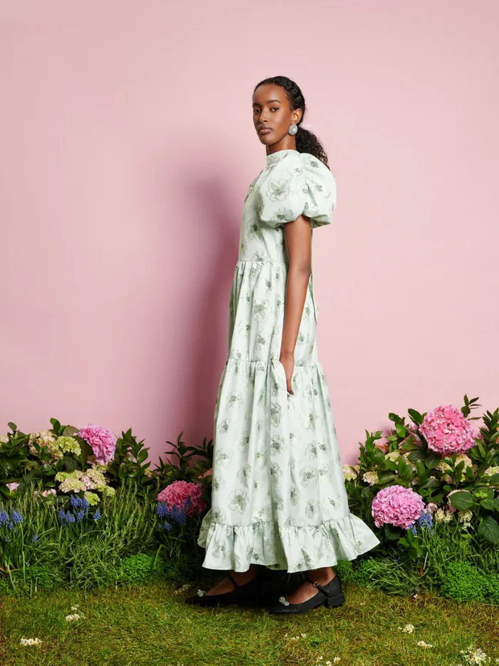 Women DREAM Willow Floral Midi Dress Sage Green Sister Jane Dresses