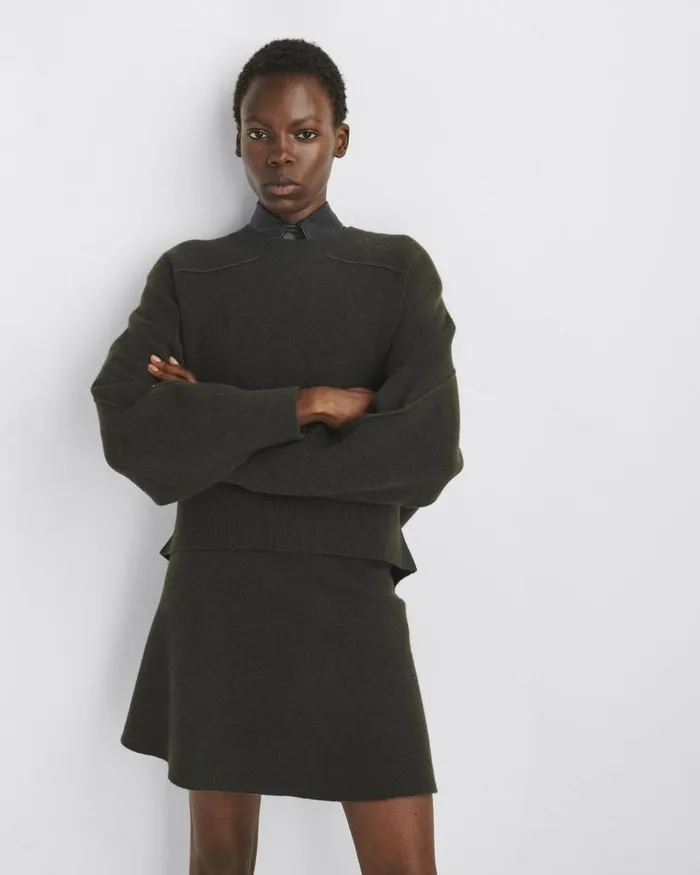 Women Dresses 038 Skirts Rag 038 Bone Bridget Italian Wool Skirt Army