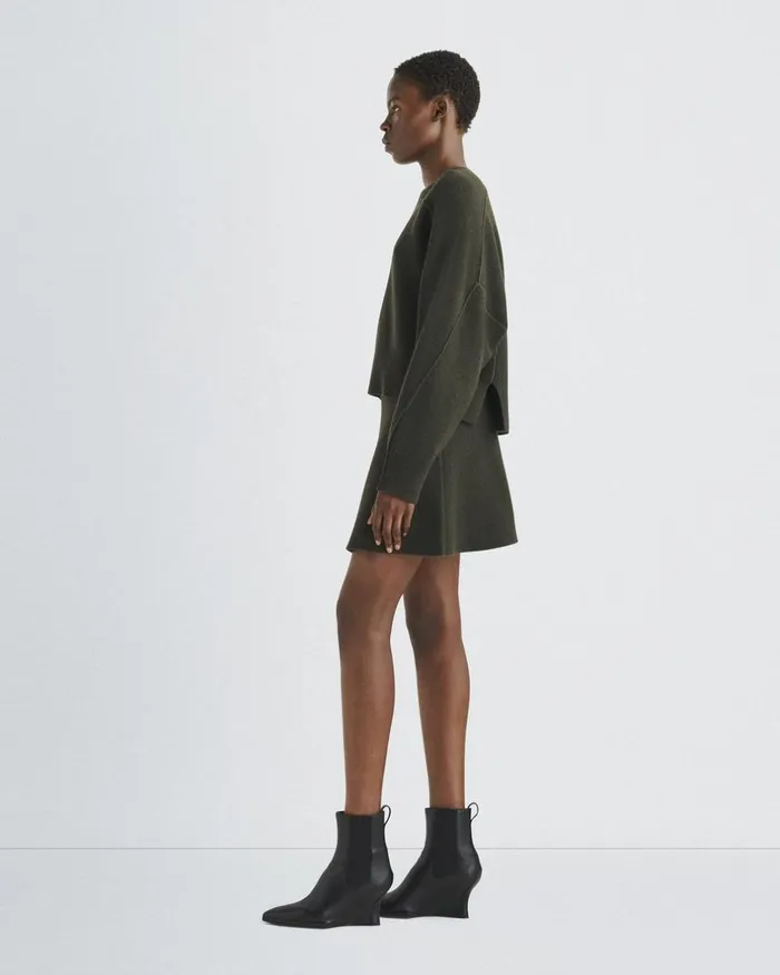 Women Dresses 038 Skirts Rag 038 Bone Bridget Italian Wool Skirt Army