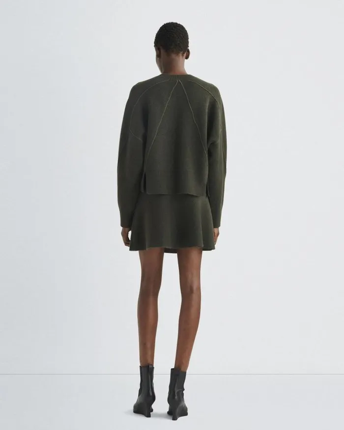 Women Dresses 038 Skirts Rag 038 Bone Bridget Italian Wool Skirt Army