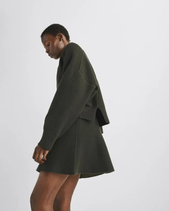 Women Dresses 038 Skirts Rag 038 Bone Bridget Italian Wool Skirt Army