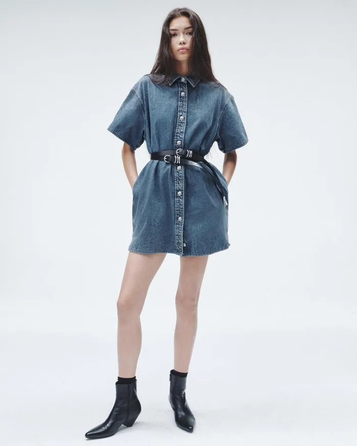 Women Dresses 038 Skirts Rag 038 Bone Carter Denim Dress Elle