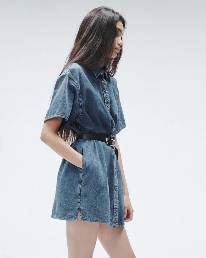 Women Dresses 038 Skirts Rag 038 Bone Carter Denim Dress Elle