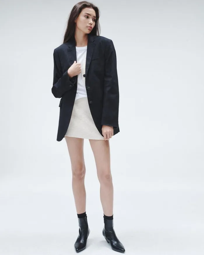 Women Dresses 038 Skirts Rag 038 Bone Emerson Italian Tweed Skirt Ivory