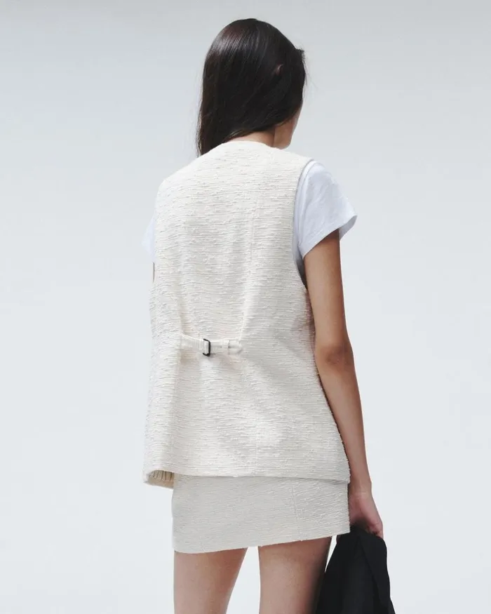Women Dresses 038 Skirts Rag 038 Bone Emerson Italian Tweed Skirt Ivory
