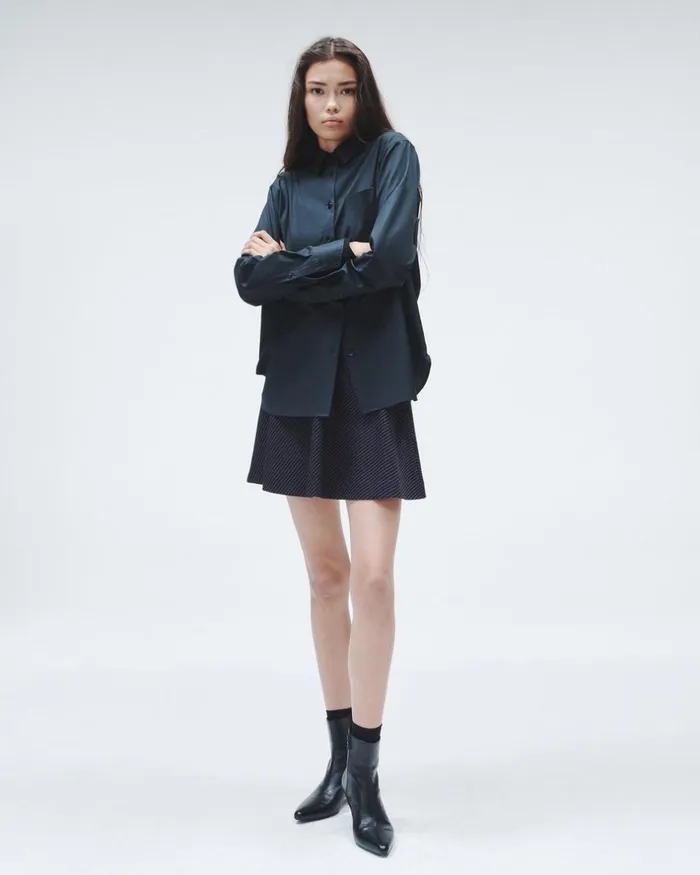 Women Dresses 038 Skirts Rag 038 Bone Irina Ponte Skirt Navy Stripe