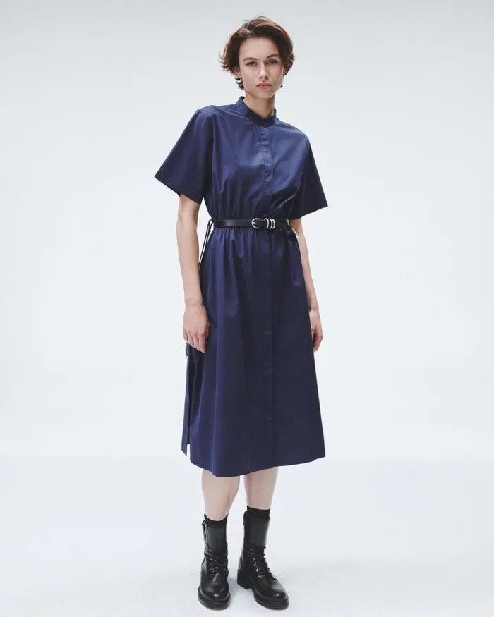 Women Dresses 038 Skirts Rag 038 Bone Ronan Cotton Dress Navy