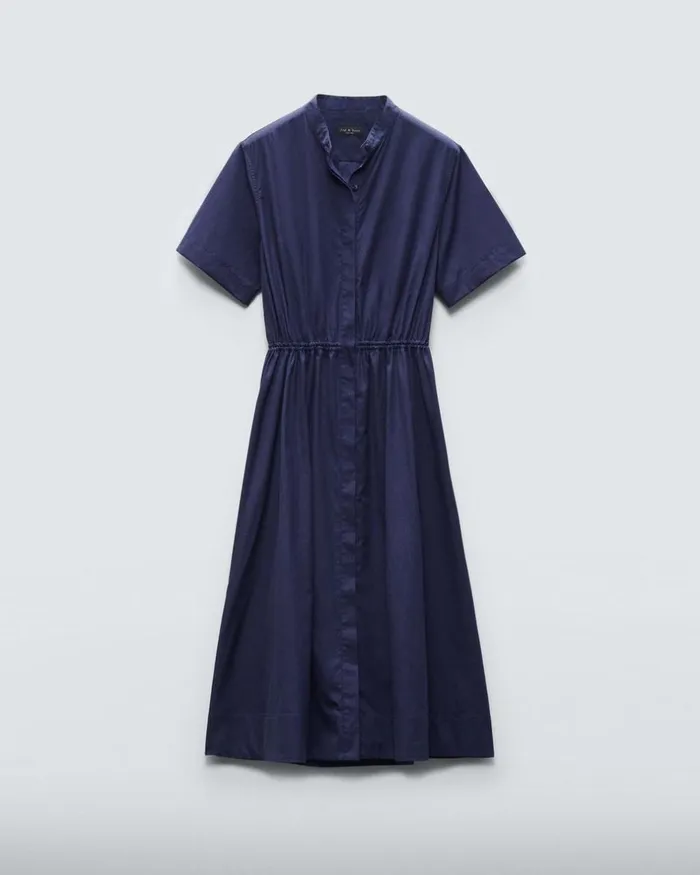 Women Dresses 038 Skirts Rag 038 Bone Ronan Cotton Dress Navy