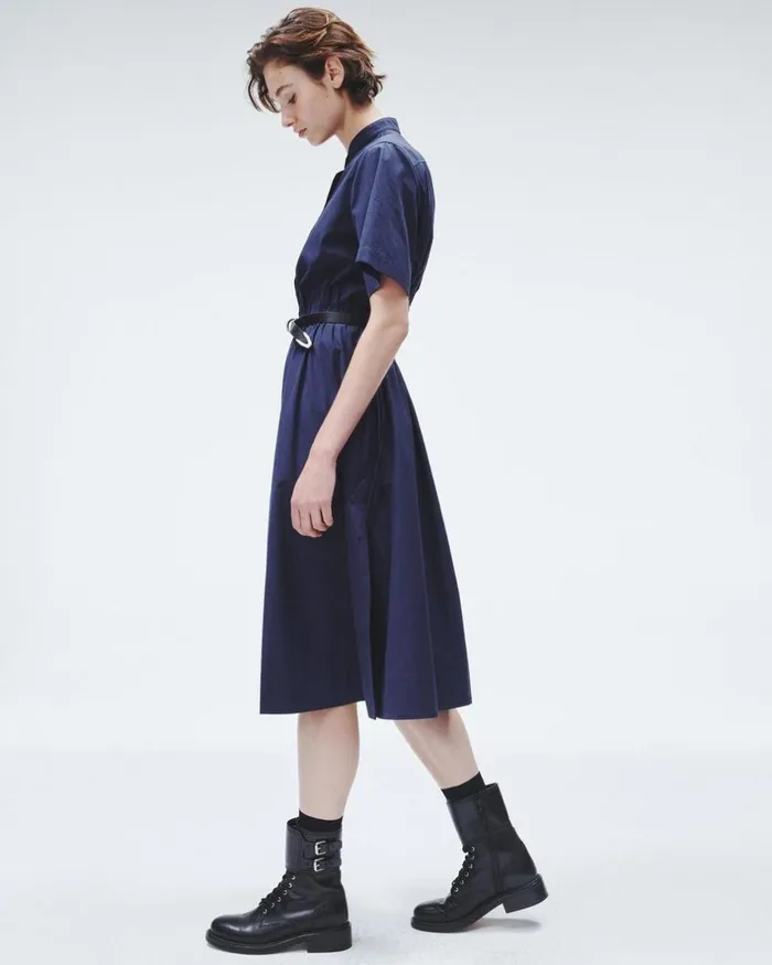 Women Dresses 038 Skirts Rag 038 Bone Ronan Cotton Dress Navy