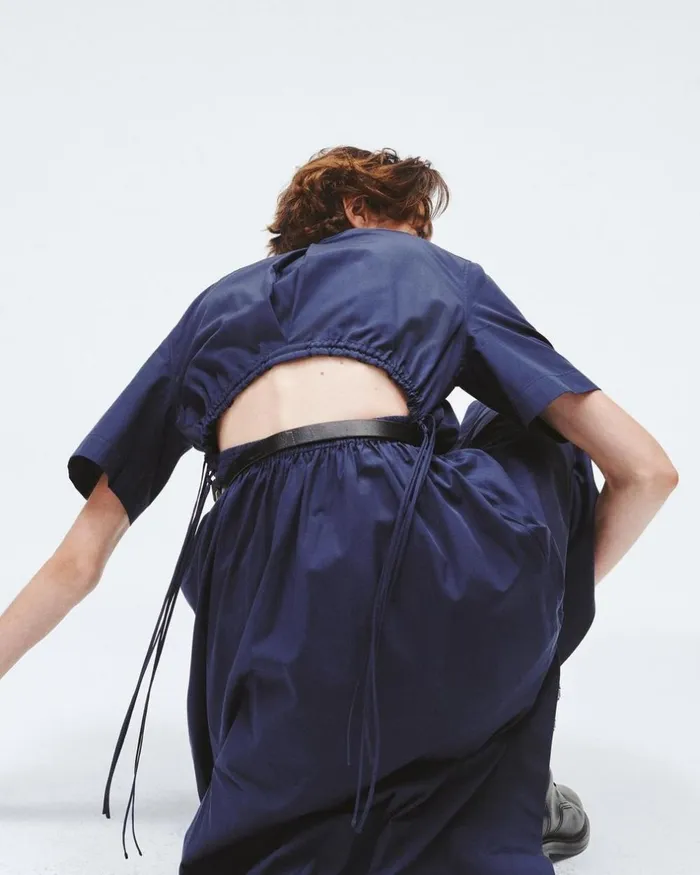 Women Dresses 038 Skirts Rag 038 Bone Ronan Cotton Dress Navy