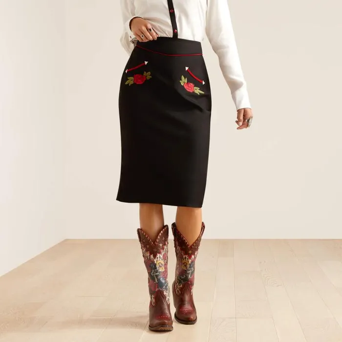 Women Dresses and Skirts Ariat Rodeo Quincy Skirt Black