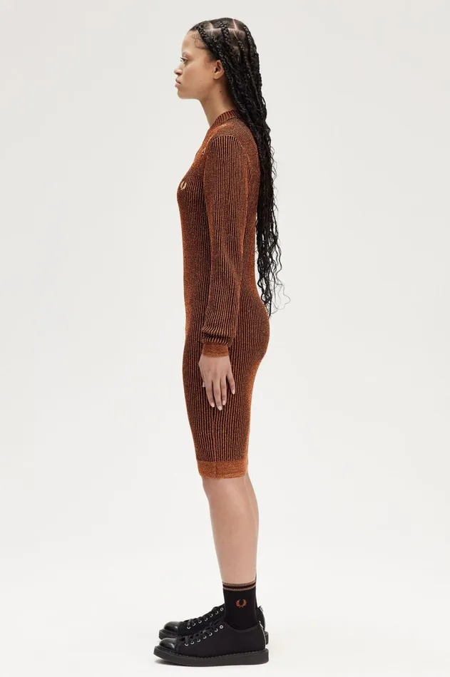 Women Dresses Fred Perry Mock Neck Dress Marmalade