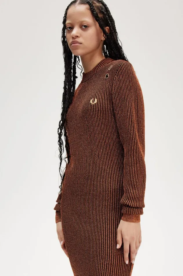 Women Dresses Fred Perry Mock Neck Dress Marmalade