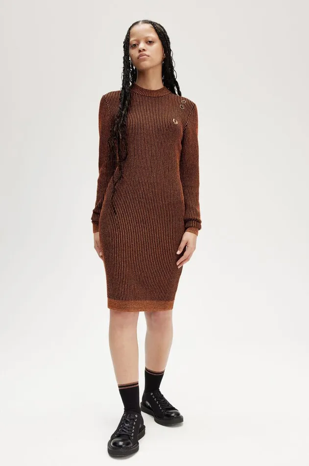 Women Dresses Fred Perry Mock Neck Dress Marmalade