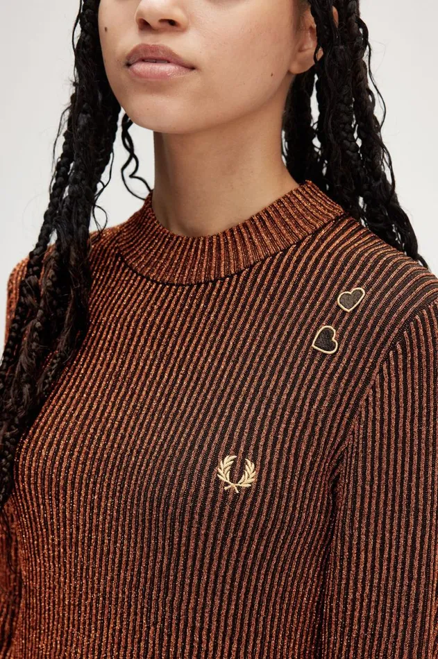 Women Dresses Fred Perry Mock Neck Dress Marmalade