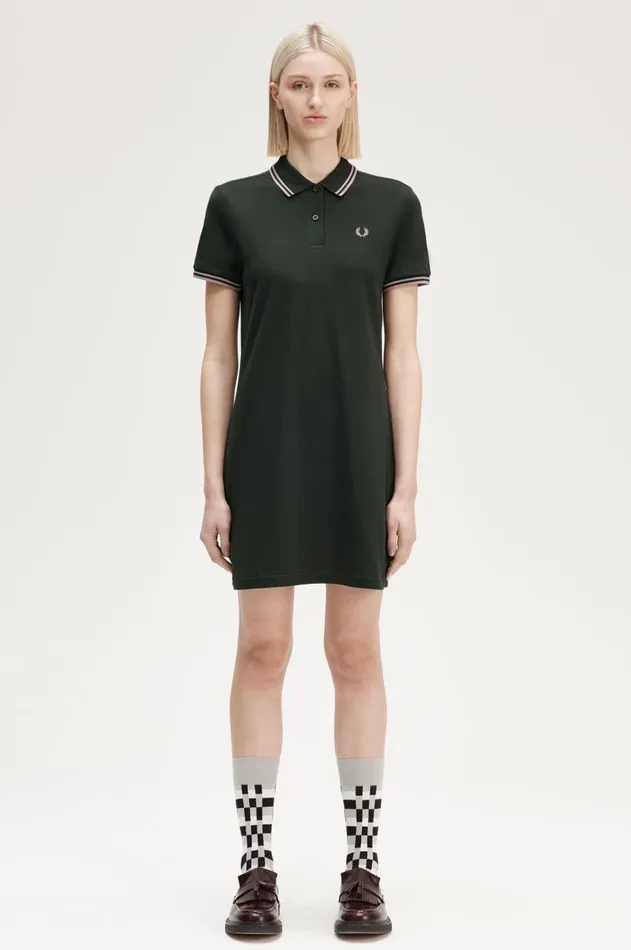 Women Dresses Fred Perry Twin Tipped Fred Perry Dress Night Greendark Pink