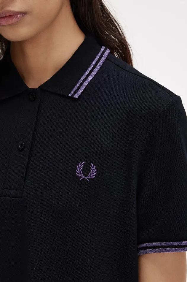 Women Dresses Fred Perry Twin Tipped Fred Perry Shirt Dress Blackmetallic Ultra Violetmetallic Ultra Violet