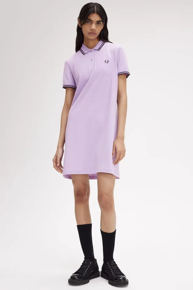 Women Dresses Fred Perry Twin Tipped Fred Perry Shirt Dress Ultra Violetnavy
