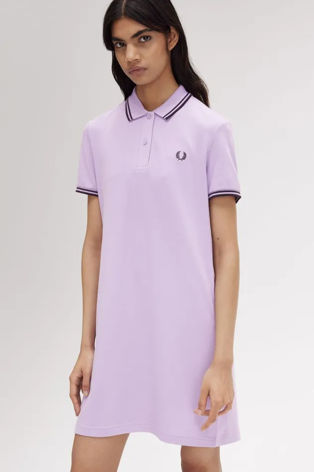 Women Dresses Fred Perry Twin Tipped Fred Perry Shirt Dress Ultra Violetnavy