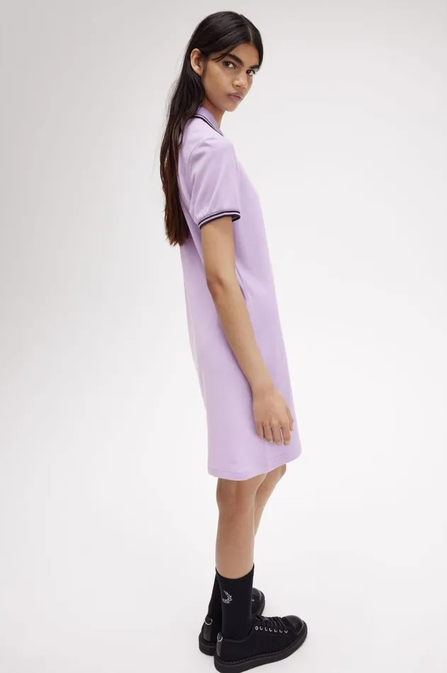 Women Dresses Fred Perry Twin Tipped Fred Perry Shirt Dress Ultra Violetnavy