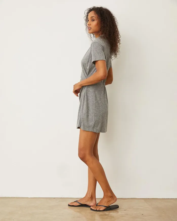 Women Dresses MONROW Knit Wrap Dress Granite