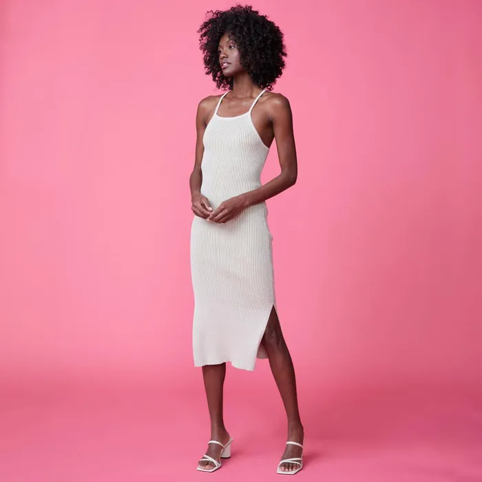Women Dresses MONROW Tank Maxi Sweater Dress Buttercream Women Dresses MONROW Tank Maxi Sweater Dress Buttercream