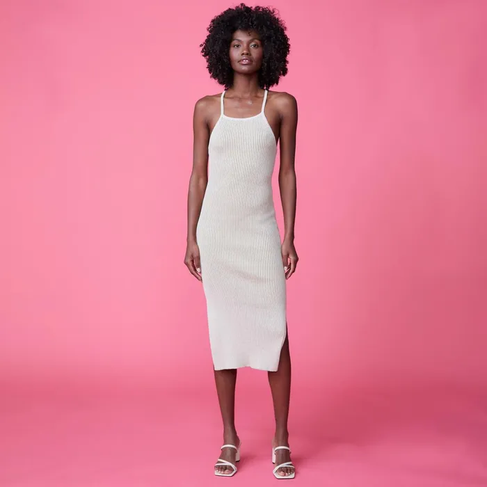 Women Dresses MONROW Tank Maxi Sweater Dress Buttercream Women Dresses MONROW Tank Maxi Sweater Dress Buttercream